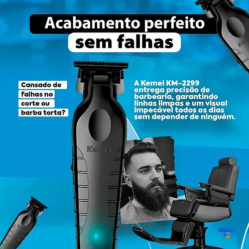 Máquina de Acabamento Kemei 2299 Profissional