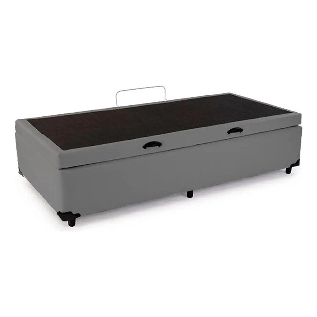 Cama Box Baú Solteiro Sereneprime Sintético Cinza 88 x 188 x 44 cm