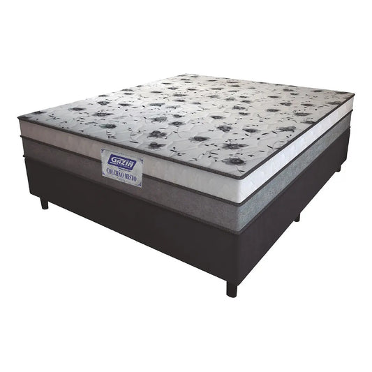 Cama Box Casal com Colchão Espuma D33 138 x 188 x 59 cm até 150 kg