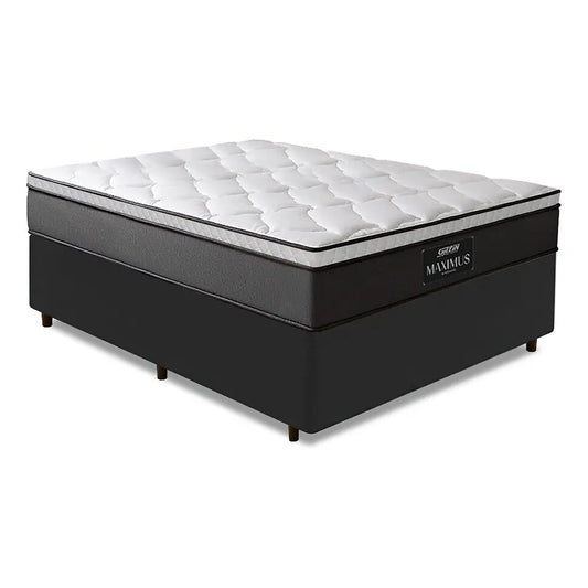 Cama Box Casal Gazin Maximus Molas Ensacadas Cinza